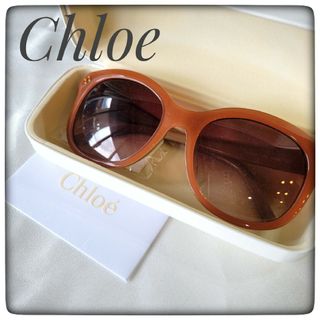 Chloe - ケース付き【Chloe クロエ】 サングラス オレンジ ブラウン プラスチック