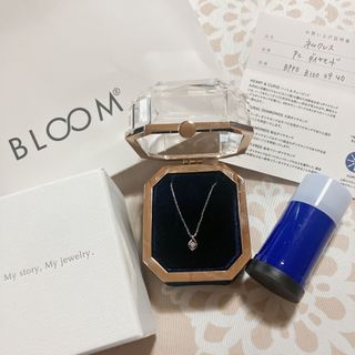 ブルーム(BLOOM)のプラチナ ダイヤモンド しずく ネックレス スコープ付(ネックレス)