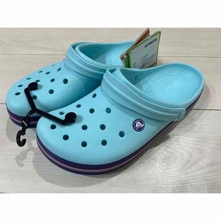 新品タグ付き 27cm クロックス crocs クロックバンド アイスブルー