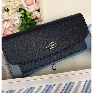 COACH - 新品未使用　COACHコーチ長財布　レディース　紺ブルー