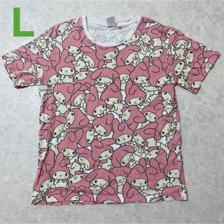 サンリオ(サンリオ)のマイメロ 半袖Tシャツ L 総柄(Tシャツ(半袖/袖なし))