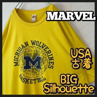 ミシガン Tシャツ チームロゴ カレッジ オーバーサイズ 人気デザインUSA古着(Tシャツ/カットソー(半袖/袖なし))