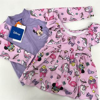 Disney - ディズニー ミニーちゃん 水着 ラッシュガード 90  スイム