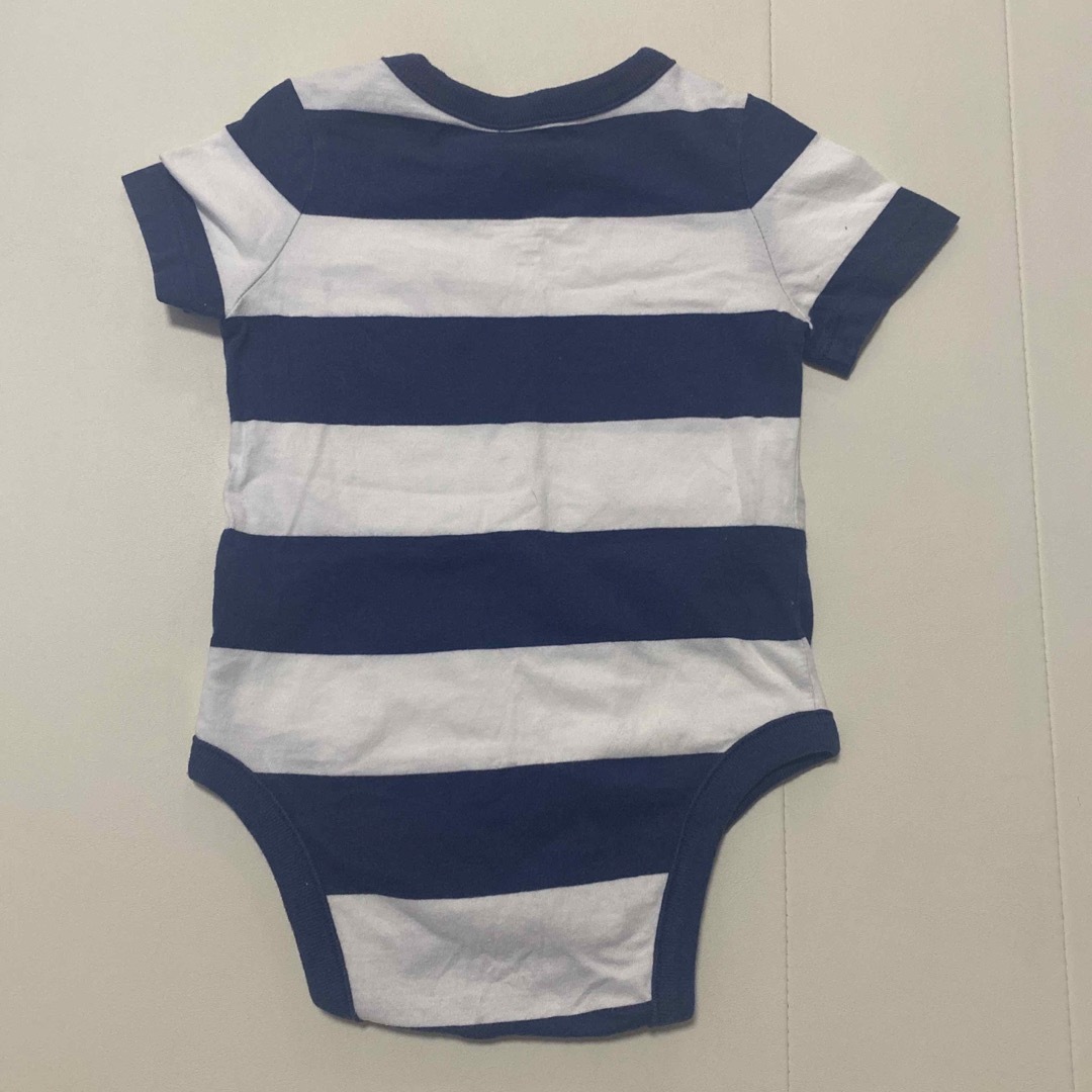 babyGAP(ベビーギャップ)のbaby GAP   半袖　ボーダーロンパース　60cm キッズ/ベビー/マタニティのベビー服(~85cm)(ロンパース)の商品写真