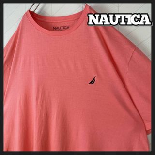 ノーティカ(NAUTICA)のノーティカ Tシャツ 刺繍ロゴ ワンポイント オーバーサイズ サーモンピンク(Tシャツ/カットソー(半袖/袖なし))