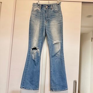 スライ(SLY)のSLY ハイウエストダメージフレアパンツ　jeans(デニム/ジーンズ)