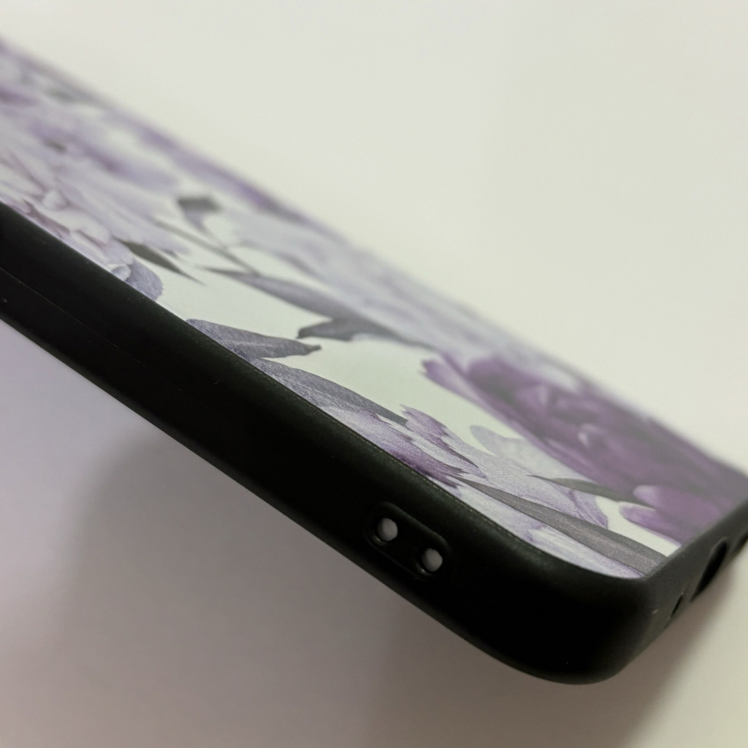 Libero 5G Ⅳ 白 紫 花 ソフトケース カバー スマホ/家電/カメラのスマホアクセサリー(Androidケース)の商品写真