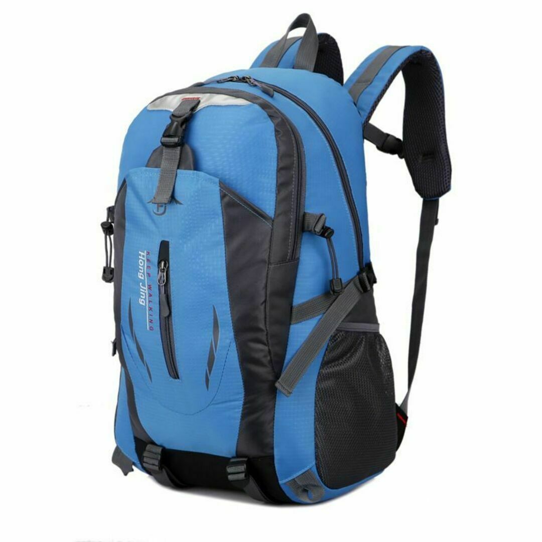 デイパック 40L ブルー 登山 バッグ アウトドア 大容量 防水 通気性 収納 メンズのバッグ(バッグパック/リュック)の商品写真