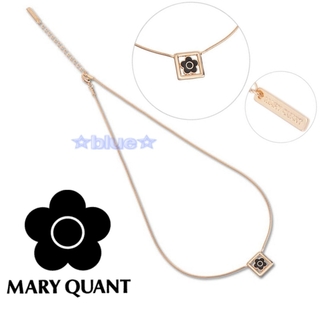 マリークワント(MARY QUANT)のマリークワント ネックレス ゴールド ブラック メタル スクエア(ネックレス)