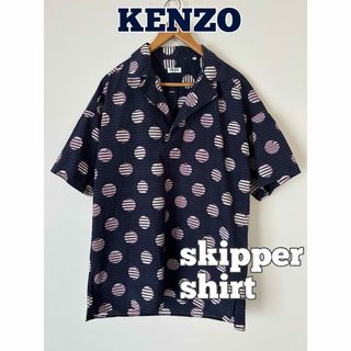 KENZO ケンゾー　スキッパーシャツ　プルオーバーシャツ　開襟シャツ　総柄