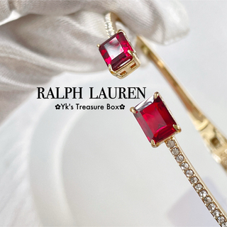 ラルフローレン(Ralph Lauren)のU380/RALPH LAUREN/レッド/クリスタルパヴェゴールドブレスレット(ブレスレット/バングル)