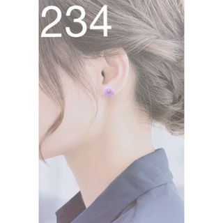 234.ハンドメイドレジン ピアス 樹脂ポスト フラワー 花型(ピアス)