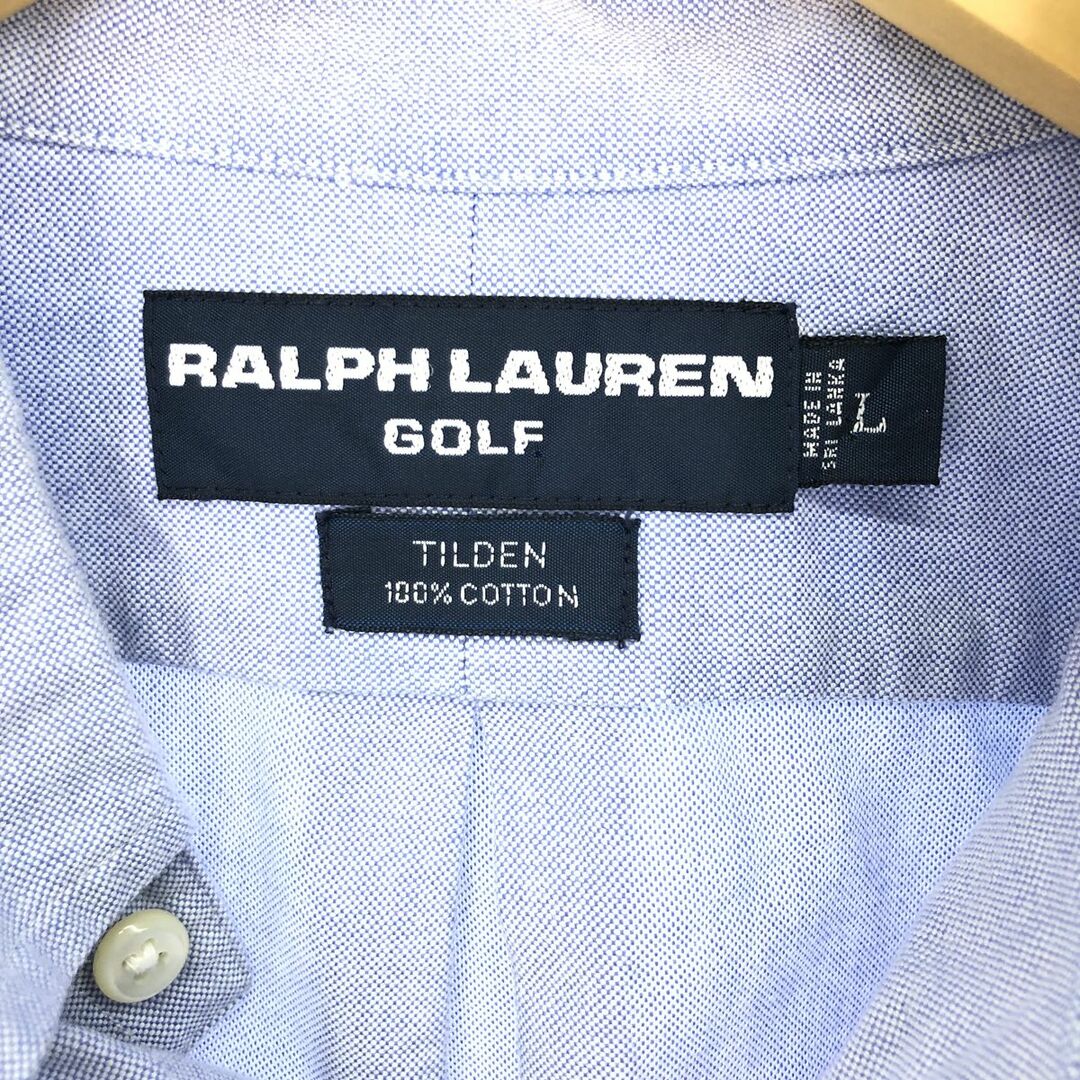 Ralph Lauren(ラルフローレン)の古着 ラルフローレン Ralph Lauren POLO GOLF ポロゴルフ 長袖 ボタンダウンシャツ メンズL /eaa447922 メンズのトップス(シャツ)の商品写真