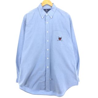 ラルフローレン(Ralph Lauren)の古着 ラルフローレン Ralph Lauren 長袖 ボタンダウンシャツ メンズL /eaa447923(シャツ)