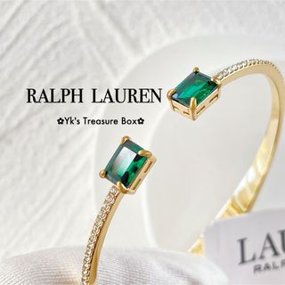 ラルフローレン(Ralph Lauren)のU382/RALPH LAUREN/グリーンクリスタルパヴェゴールドブレスレット(ブレスレット/バングル)