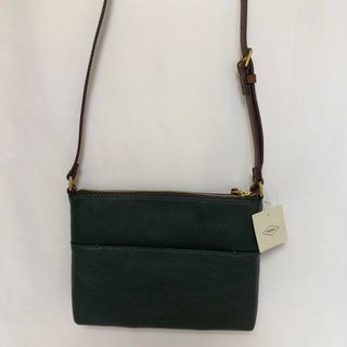 フォッシル(FOSSIL)のフォッシル　ショルダーバッグ　サコッシュ　グリーン　レザー(ショルダーバッグ)