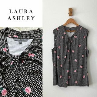 ローラアシュレイ(LAURA ASHLEY)のローラアシュレイ Lサイズ ストレッチノースリーブカットソー(カットソー(半袖/袖なし))