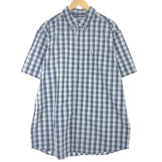 カーハート(carhartt)の古着 カーハート Carhartt RELAXED FIT 半袖 ボタンダウン チェックシャツ メンズXL /eaa443938(シャツ)