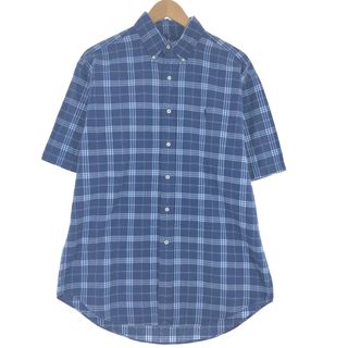 ラルフローレン(Ralph Lauren)の古着 ラルフローレン Ralph Lauren BLAIRE 半袖 ボタンダウン チェックシャツ メンズM /eaa443941(シャツ)