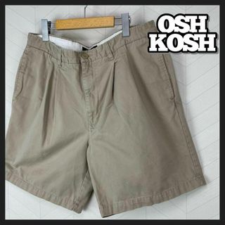 OshKosh - USA古着 OSHKOSH ショートパンツ ワイド ベージュ ゆるだぼ ハーフ