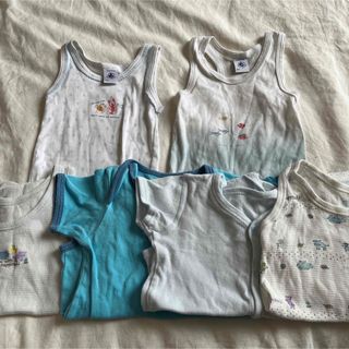 プチバトー(PETIT BATEAU)のプチバトー　ロンパース　74 70 男の子(ロンパース)