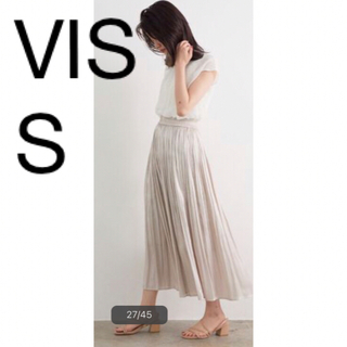 ヴィス(ViS)のVIS  ビス  フェードアウトシャイニースカート　消しプリーツスカート(ロングスカート)