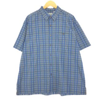 エルエルビーン(L.L.Bean)の古着 エルエルビーン L.L.Bean シアサッカー 半袖 コットン チェックシャツ メンズXL /eaa443062(シャツ)