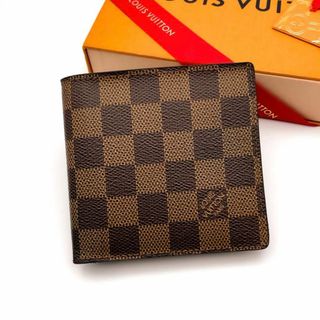 ルイヴィトン(LOUIS VUITTON)の【最高級美品】ルイヴィトン ダミエ ポルトフォイユ マルコ 折り財布 02(財布)