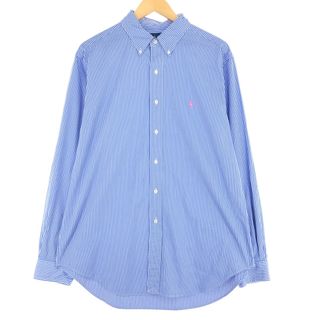 ラルフローレン(Ralph Lauren)の古着 ラルフローレン Ralph Lauren CLASSIC FIT クラシックフィット 長袖 ボタンダウンストライプシャツ メンズL /eaa443543(シャツ)