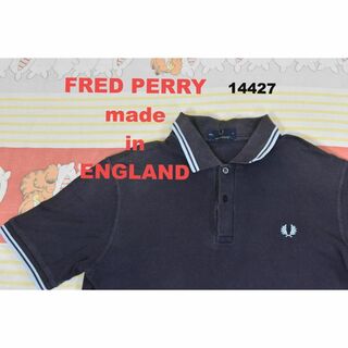 フレッドペリー(FRED PERRY)のフレッドペリー ポロ シャツ 紺 t14427 英国製 FRED PERRY(ポロシャツ)