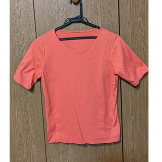 LES MUES　カットソー　ＶネックＴシャツ(Tシャツ(半袖/袖なし))