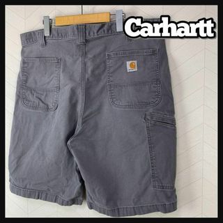 カーハート(carhartt)のカーハート ハーフ パンツ ビックサイズ グレー リラックスフィト USA古着(ショートパンツ)