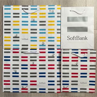 Softbank - ソフトバンク 紙袋4枚セット ショッパー ショッピングバッグ