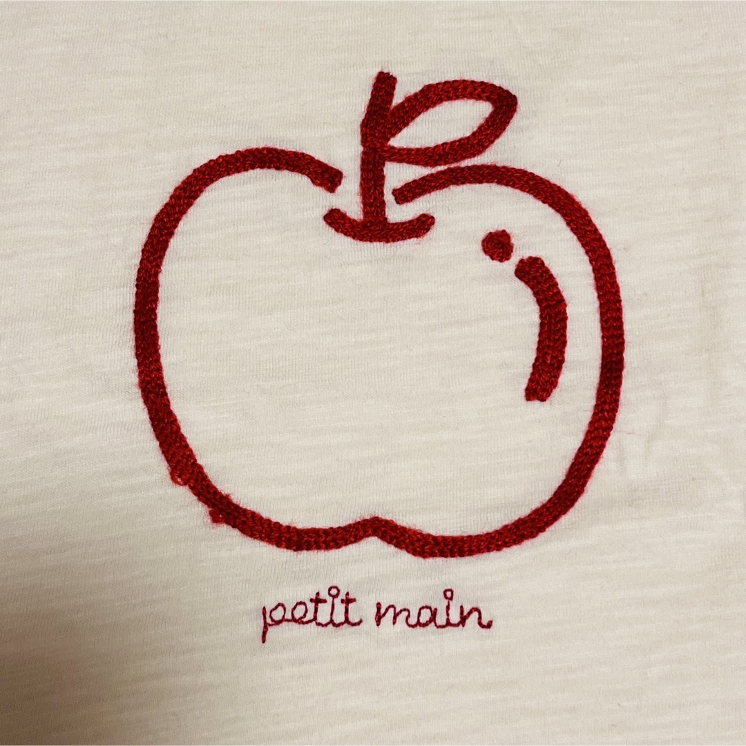 petit main(プティマイン)のプティマイン　りんごモチーフTシャツ キッズ/ベビー/マタニティのキッズ服男の子用(90cm~)(Tシャツ/カットソー)の商品写真