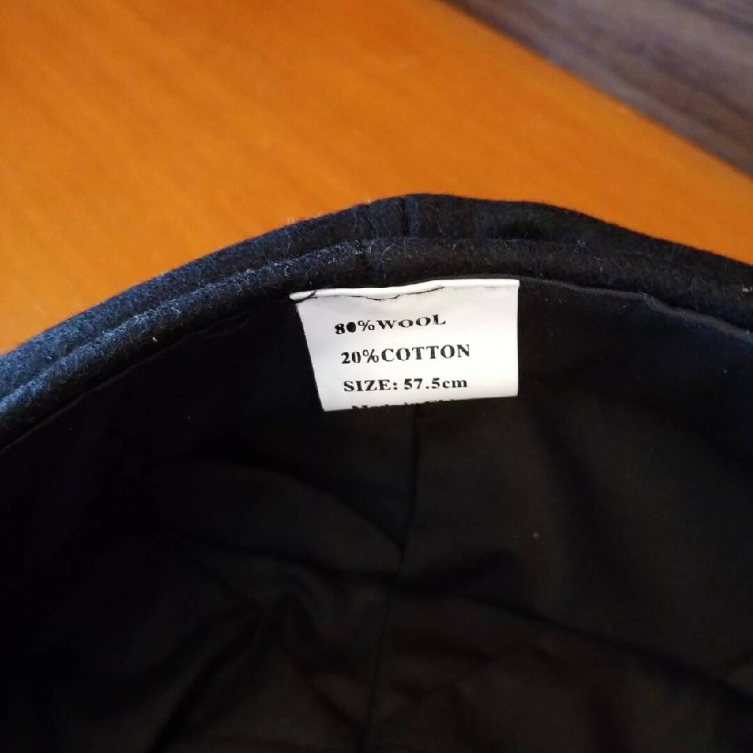 レトロ ステッチ キャスケット  黒　ブラック レディースの帽子(キャスケット)の商品写真