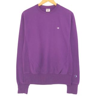 チャンピオン(Champion)の古着 チャンピオン Champion リバースウィーブ 復刻 単色タグ ワンポイントロゴスウェットシャツ トレーナー メンズS /eaa392110(スウェット)