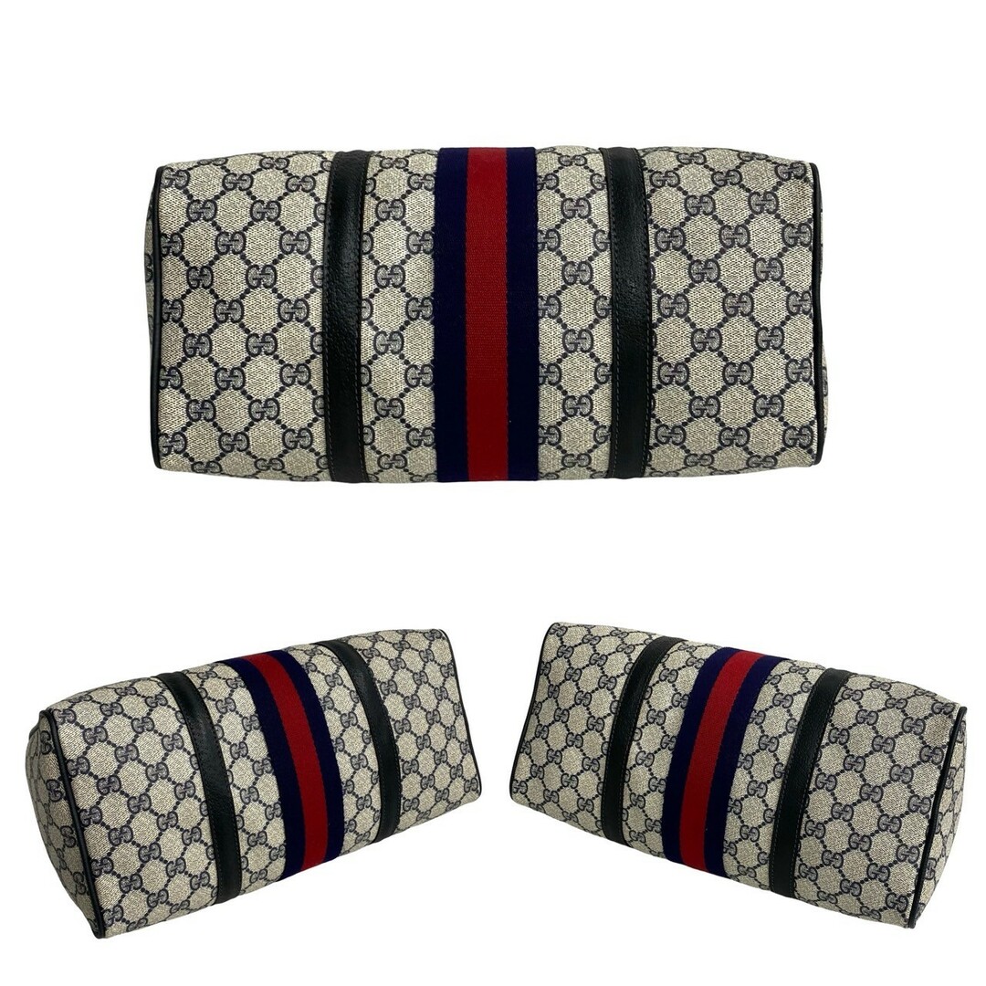 極 美品 袋付 GUCCI オールドグッチ ヴィンテージ シェリーライン GG ロゴ 金具 レザー ハンドバッグ ミニ ボストンバッグ ネイビー 02173 極 美品 袋付 GUCCI オールドグッチ ヴィンテージ シェリーライン GG ロゴ 金具 レザー ハンドバッグ ミニ ボストンバッグ ネイビー 02173