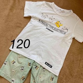 UNIQLO - 【中古】120 ピカチュウ tシャツ　リラコ セット