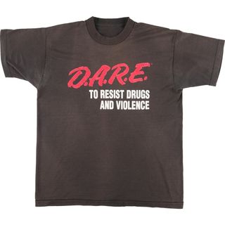 古着 90年代 D.A.R.E 薬物乱用防止教育 プリントTシャツ メンズM ヴィンテージ /eaa443347(Tシャツ/カットソー(半袖/袖なし))