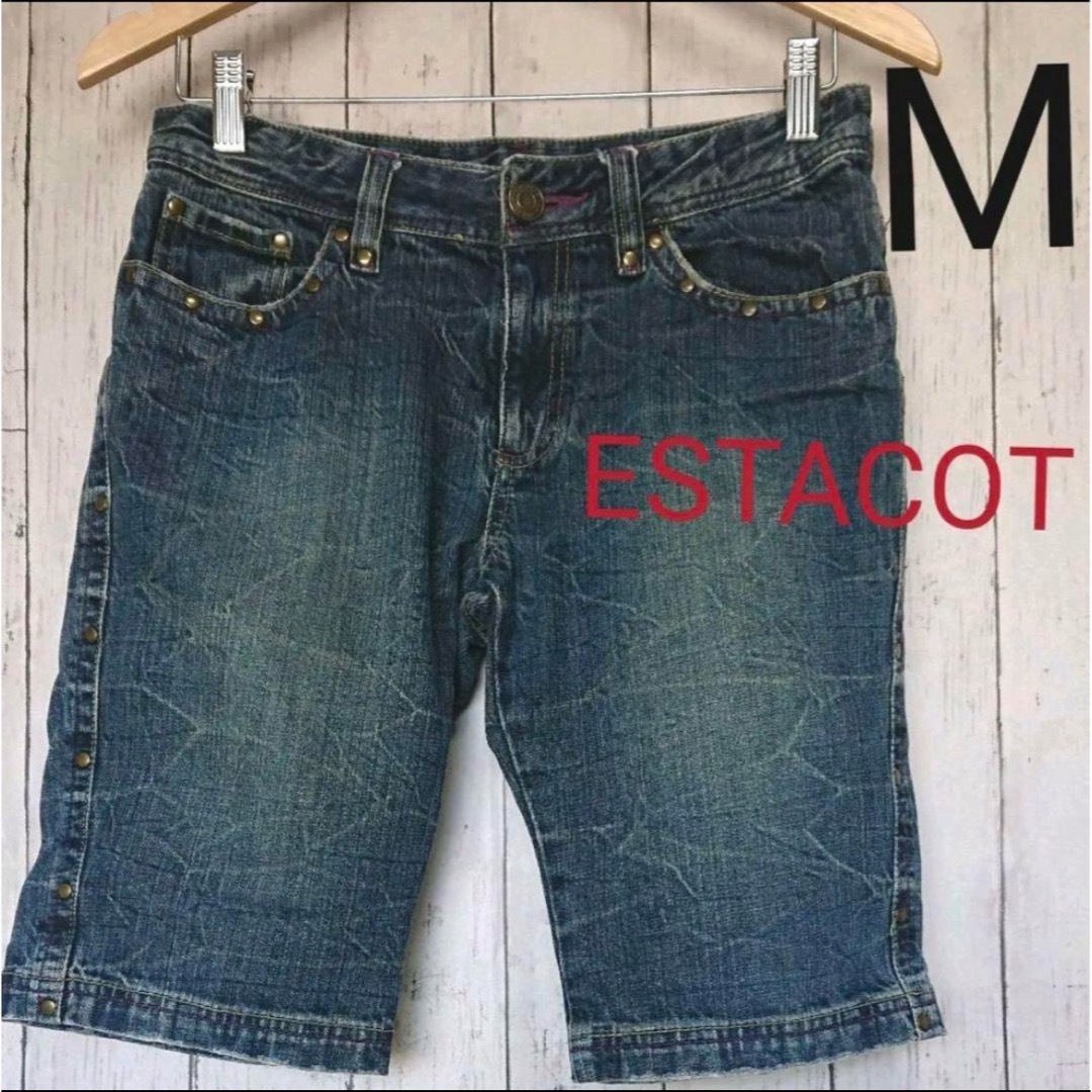 ESTACOT(エスタコット)の【エスタコット】　M ハーフパンツ  ショートデニム  ショートパンツ  短パン レディースのパンツ(デニム/ジーンズ)の商品写真