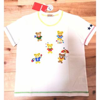 ミキハウス(mikihouse)のミキハウス　Tシャツ　110　お出かけ　プッチー　白　半袖　日本製　綿　タグ付き(Tシャツ/カットソー)