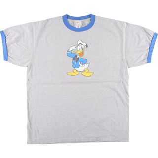 古着 DISNEY STORE ドナルドダック リンガーT キャラクタープリントTシャツ メンズXXL /eaa445574(Tシャツ/カットソー(半袖/袖なし))