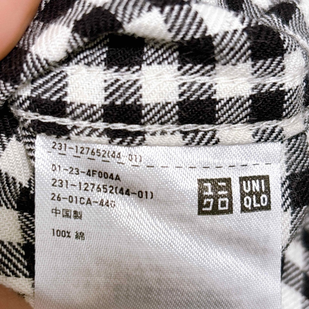 UNIQLO(ユニクロ)のused美品★UNIQLOユニクロ　フランネルチェックシャツ　ギンガムチェック レディースのトップス(シャツ/ブラウス(長袖/七分))の商品写真