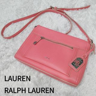 Ralph Lauren - 【人気】ローレンラルフローレン レザー ショルダーバッグ チャーム シボ革