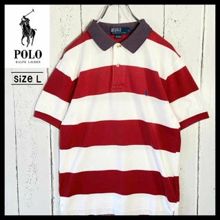 ポロラルフローレン(POLO RALPH LAUREN)のラルフローレン Polo Ralph Lauren ポロシャツ 太ボーダー L(ポロシャツ)