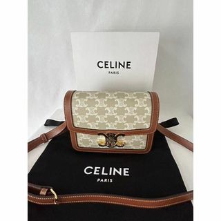 セリーヌ(celine)のほぼ新品！ ティーン トリオンフキャンバス トリオンフバッグ(ショルダーバッグ)