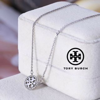 トリーバーチ(Tory Burch)の【新品☆本物】トリーバーチ パヴェロゴネックレス シルバー(ネックレス)