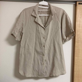 ジーユー(GU)のGU★リネンブレンドオープンカラーシャツ(シャツ/ブラウス(半袖/袖なし))