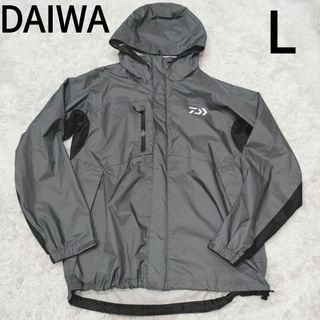 ダイワ(DAIWA)の【美品】ダイワ レインウェア カッパ 合羽 ナイロンジャケット Lサイズ フード(ウエア)