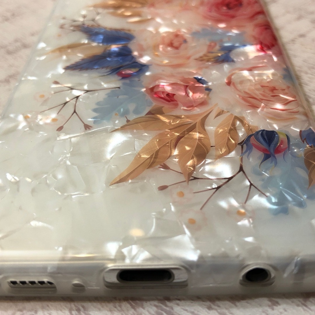 Galaxy S10 シェル風 花 ソフトケース カバー 半透明 スマホ/家電/カメラのスマホアクセサリー(Androidケース)の商品写真